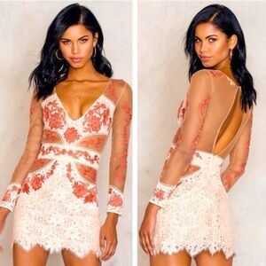 BNWT - For Love & Lemons Women's Matador Tulle Dress in Melon (M)